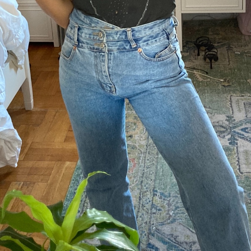 Source Unknown double belt loop jeans 2021 collection